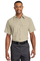 Short Sleeve Solid Ripstop Shirt - Khaki 